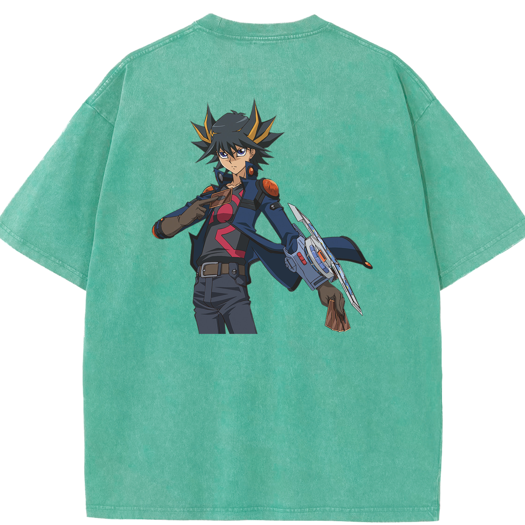 （画像用） 遊☆戯☆王 Yu-Gi-Oh! 綿100% ヴィンテージ風 半袖Tシャツ（背面プリント）